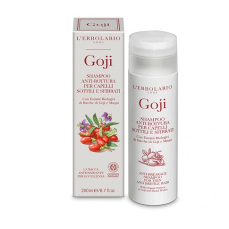 Goji Shampoo Anti-Rottura Per Capelli Sottili e Sfibrati L'Erbolario