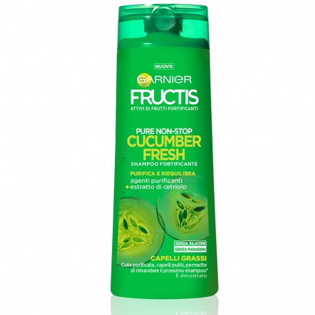 Fructis Pure Non-Stop Cucumber Fresh Shampoo Fortificante Garnier