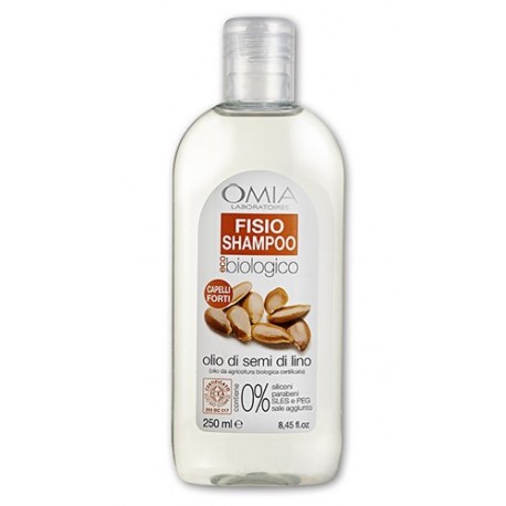 Fisio Shampoo eco biologico, olio di semi di lino Omia Laboratoires