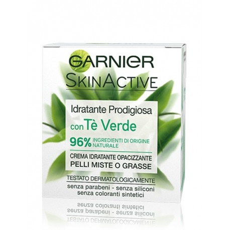 Skin Active Crema Viso Idratante Prodigiosa con Tè Verde Garnier