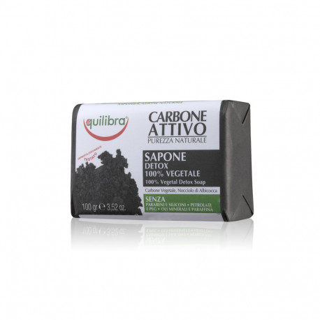Carbone Attivo Sapone Detox 100% Vegetale Equilibra
