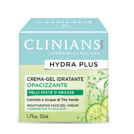 Hydra Plus Crema-Gel Idratante Opacizzante Pelli Miste o Grasse Clinians